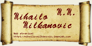 Mihailo Milkanović vizit kartica